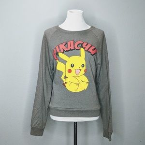 Pokemon Tops - Pokemon gray pull-on sz XL sweatshirt GUC Pokemon Tops - Pokemon gray pull-on sz XL sweatshirt GUC